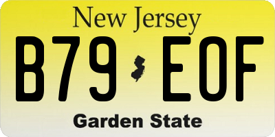 NJ license plate B79EOF