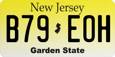NJ license plate B79EOH