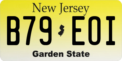 NJ license plate B79EOI