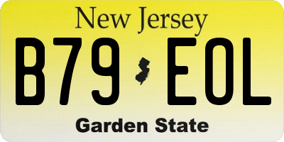 NJ license plate B79EOL