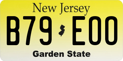 NJ license plate B79EOO