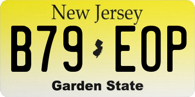 NJ license plate B79EOP