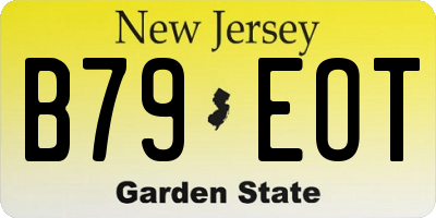 NJ license plate B79EOT