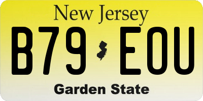 NJ license plate B79EOU