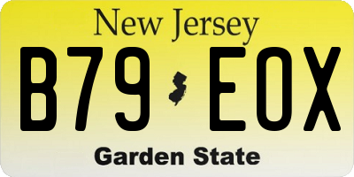 NJ license plate B79EOX