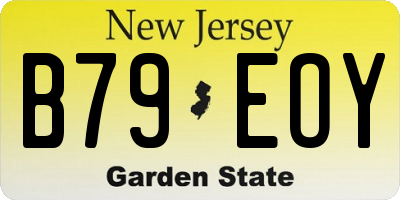 NJ license plate B79EOY