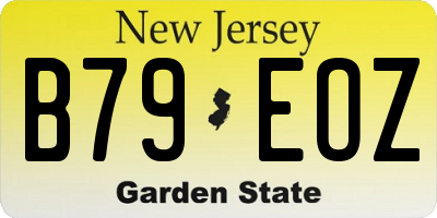 NJ license plate B79EOZ