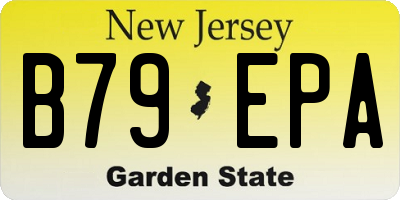 NJ license plate B79EPA