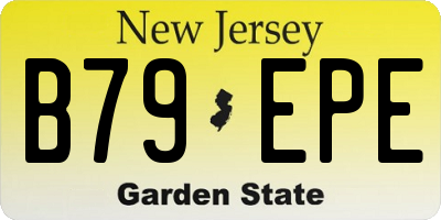 NJ license plate B79EPE