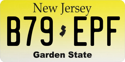 NJ license plate B79EPF