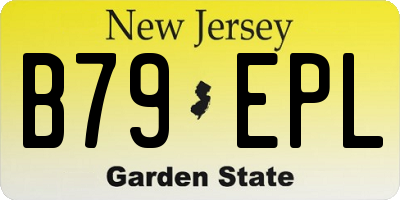 NJ license plate B79EPL