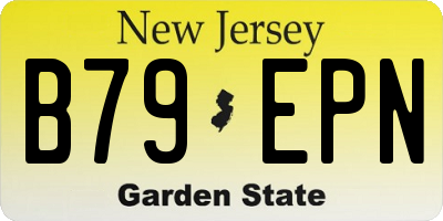 NJ license plate B79EPN