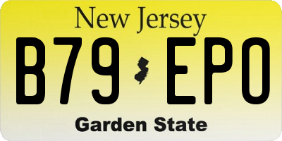 NJ license plate B79EPO