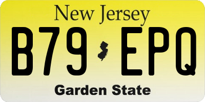 NJ license plate B79EPQ