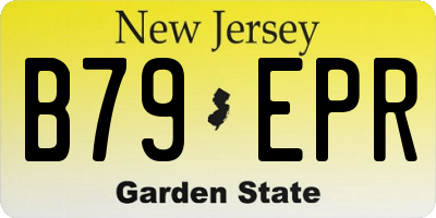 NJ license plate B79EPR