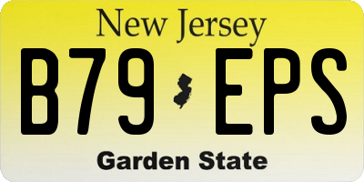 NJ license plate B79EPS