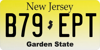 NJ license plate B79EPT