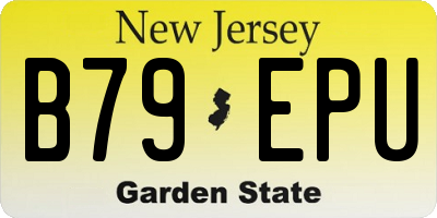NJ license plate B79EPU