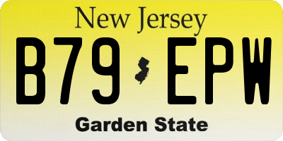 NJ license plate B79EPW