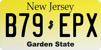 NJ license plate B79EPX