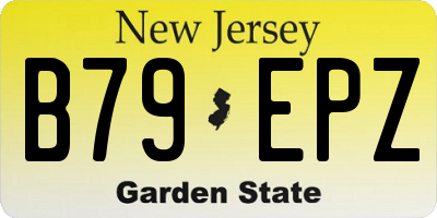 NJ license plate B79EPZ