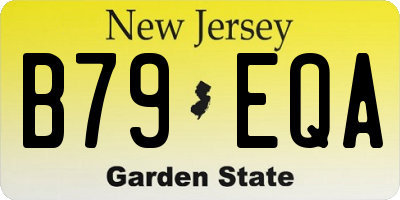 NJ license plate B79EQA