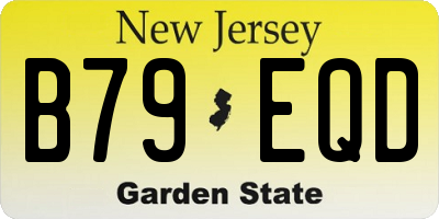 NJ license plate B79EQD