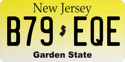 NJ license plate B79EQE