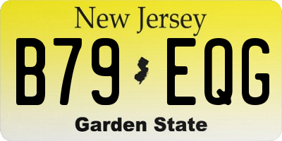 NJ license plate B79EQG