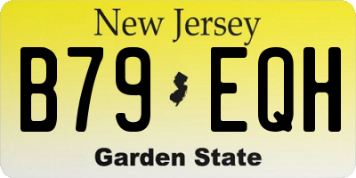 NJ license plate B79EQH