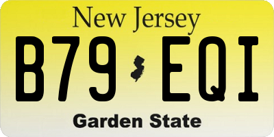 NJ license plate B79EQI