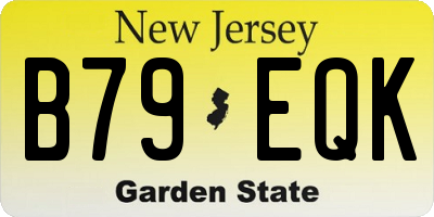 NJ license plate B79EQK