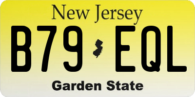 NJ license plate B79EQL