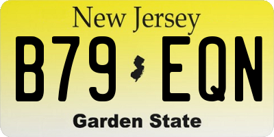 NJ license plate B79EQN