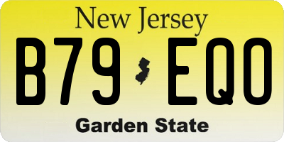 NJ license plate B79EQO
