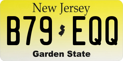 NJ license plate B79EQQ