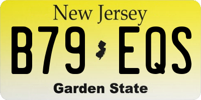 NJ license plate B79EQS