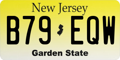 NJ license plate B79EQW