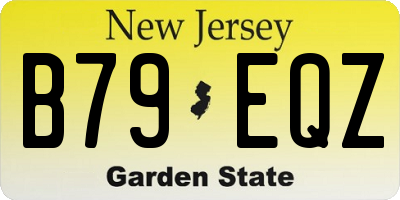 NJ license plate B79EQZ
