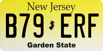 NJ license plate B79ERF