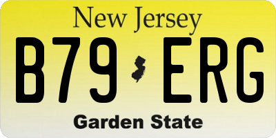 NJ license plate B79ERG