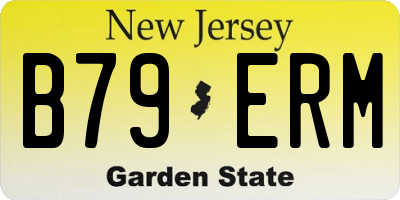 NJ license plate B79ERM