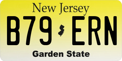 NJ license plate B79ERN