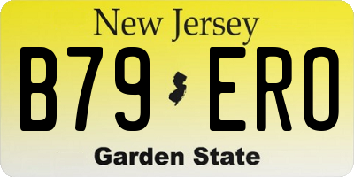 NJ license plate B79ERO