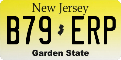 NJ license plate B79ERP