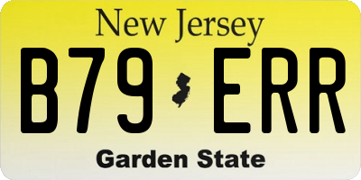 NJ license plate B79ERR