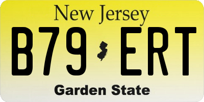 NJ license plate B79ERT