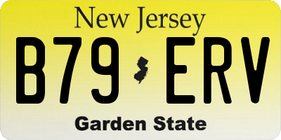 NJ license plate B79ERV