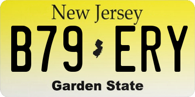 NJ license plate B79ERY