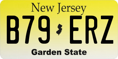 NJ license plate B79ERZ